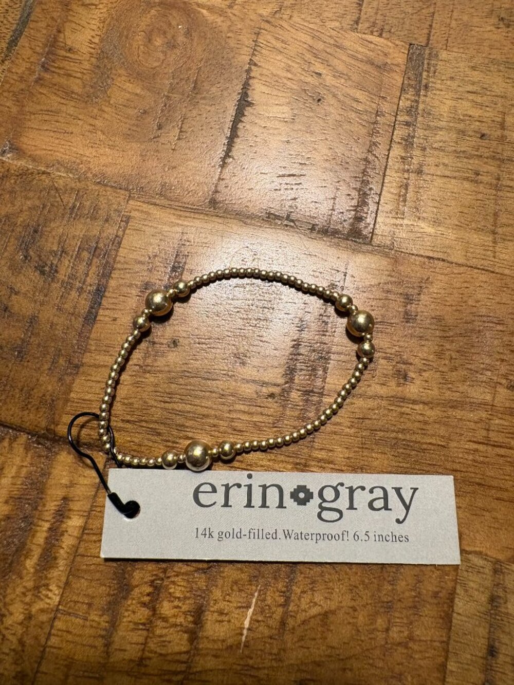 NWT Erin Gray Nantucket gold bracelet 6.5"